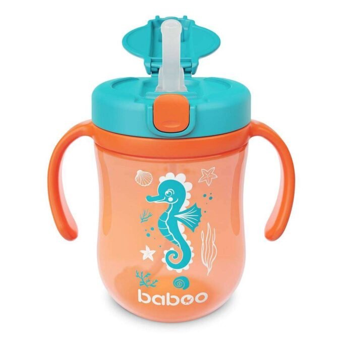 Baboo gertuvė su silikoniniu šiaudeliu, 300ml, 9+ mėn.